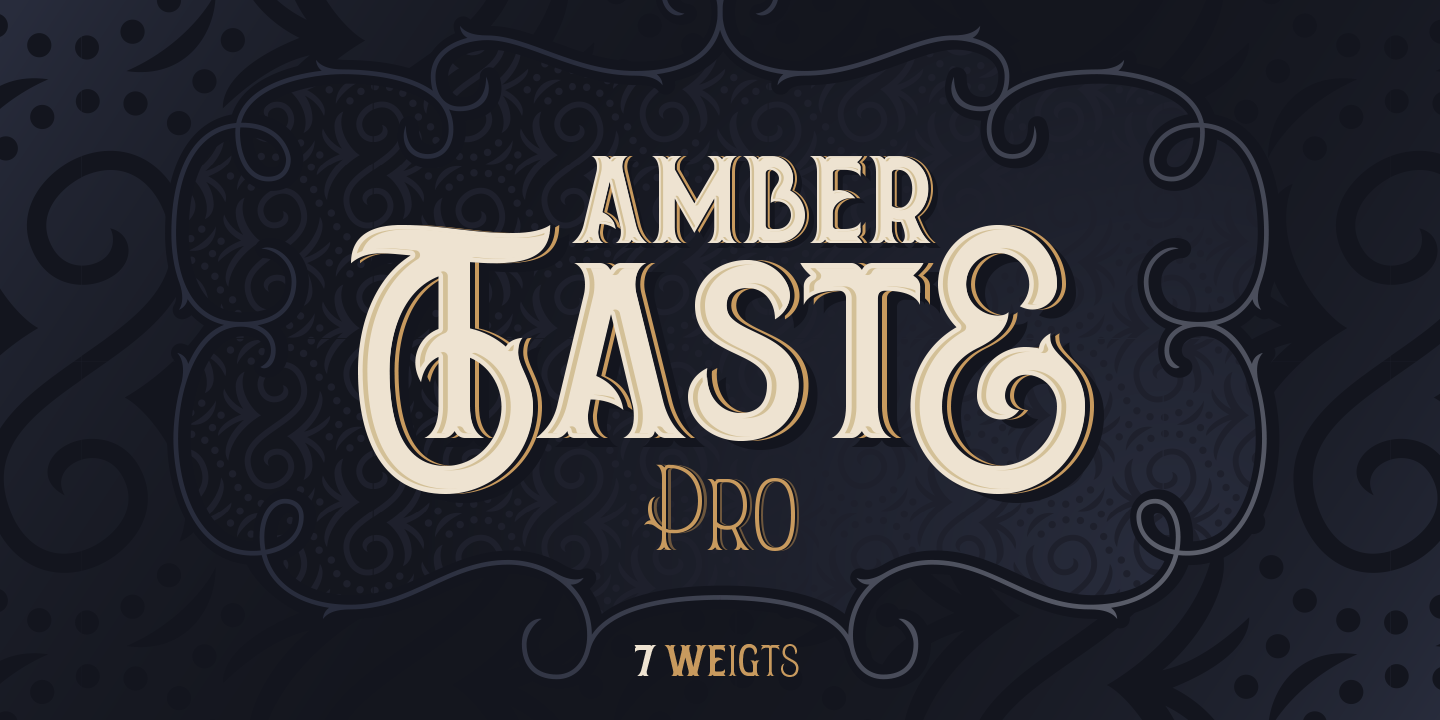 Przykład czcionki Amber Taste Pro Regular